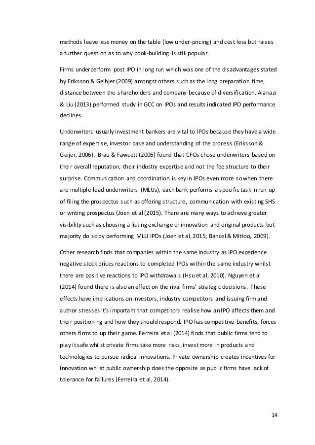 Do Initial Public Offerings Impact Capital Structure Cm716