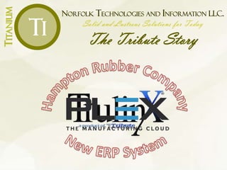 NORFOLK TECHNOLOGIES AND INFORMATION LLC.
Solid and Lustrous Solutions for Today
The Tribute Story
TITANIUM
Ti
 
