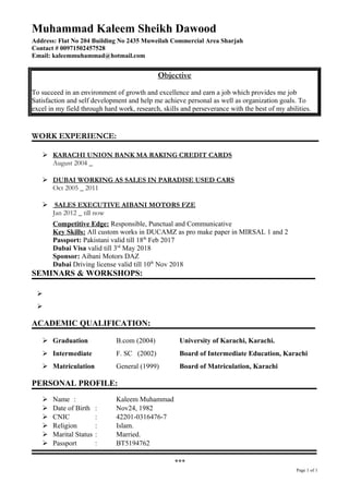 kaleem cv 1 | DOC