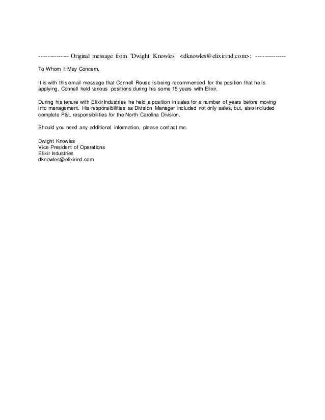 dwight knowles letter of recommendation dwight recommendation letter