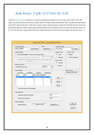 49
- Scale Factor: I*g/R= (1.3*9.81)/ (3) =4.25
 