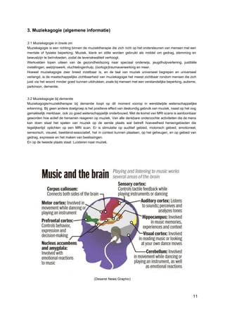 3. Muziekagogie (algemene informatie)
3.1 Muziekagogie in brede zin
Muziekagogie is een richting binnen de muziektherapie ...