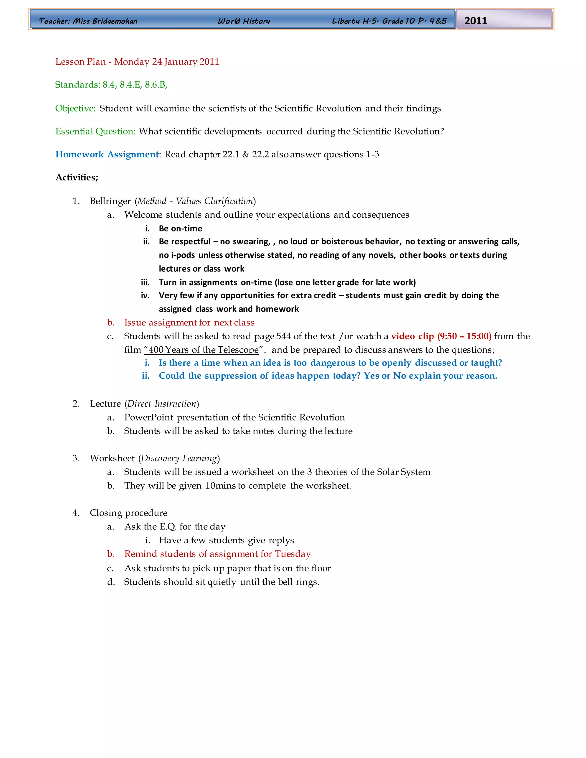 History Lesson Plan World History Lesson Plans | Primary History