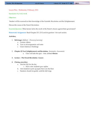 World History Lesson Plans Pdf – MAMC