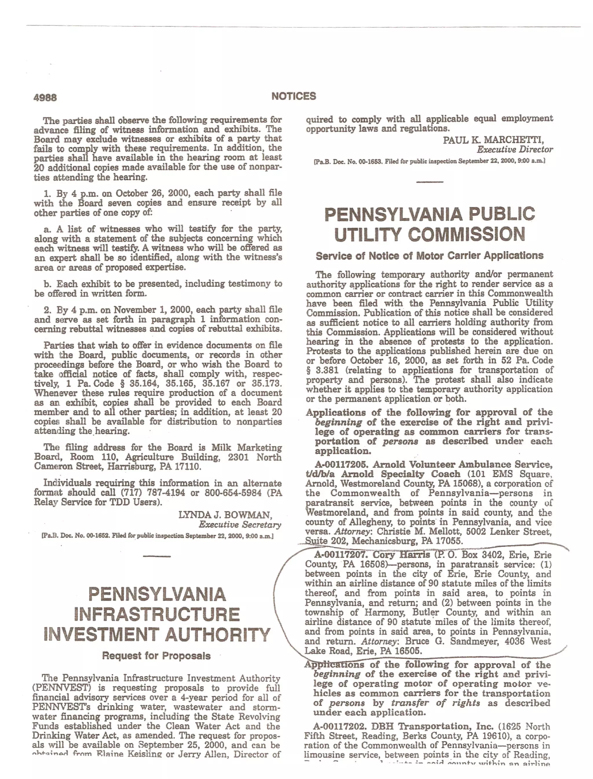 Public Records Request (FOIA)