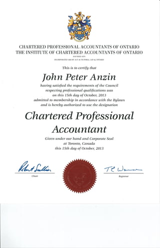 CPA Certificate - John Anzin