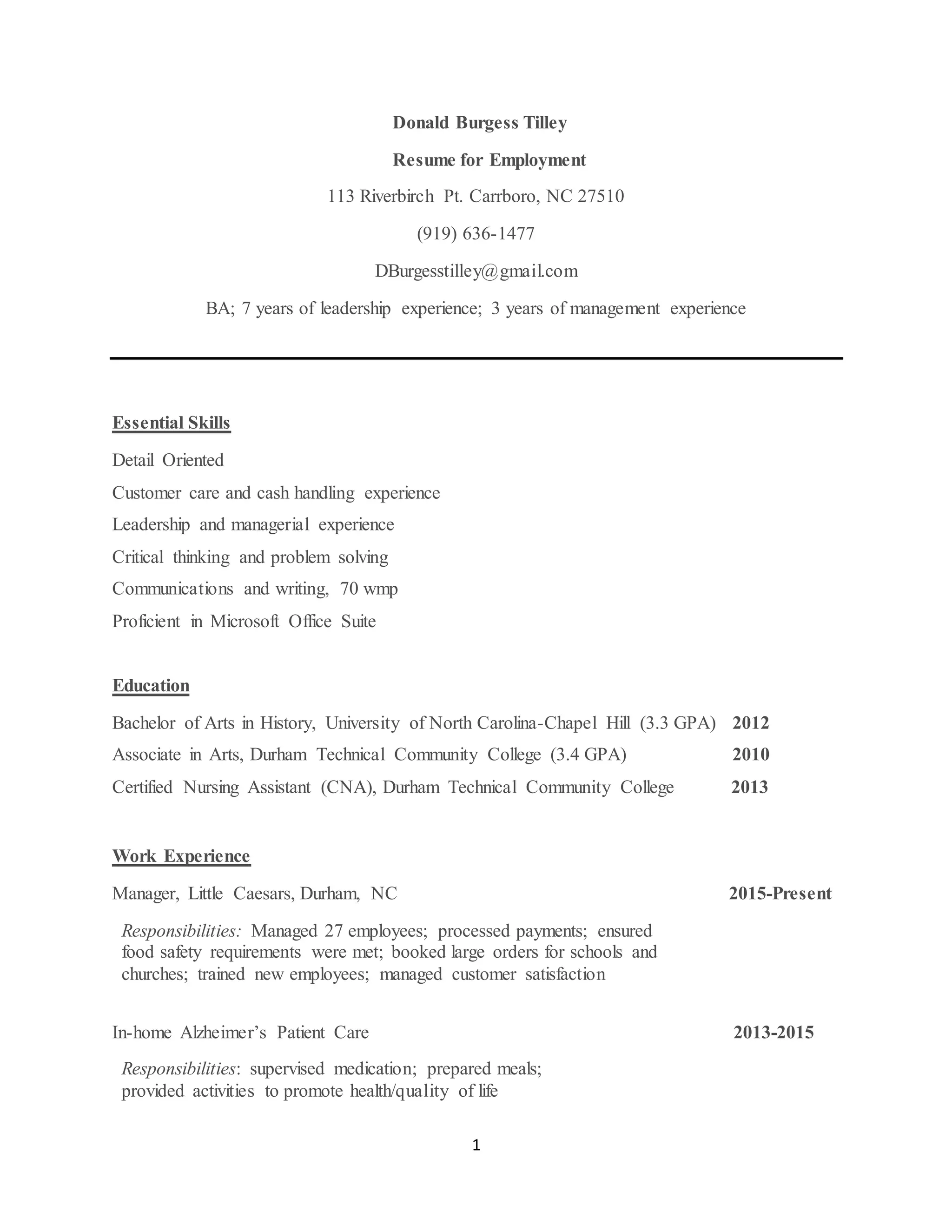 ResumeDBurgessTilley | DOCX