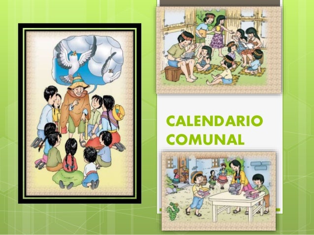 Resultado de imagen para calendario comunal