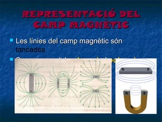 REPRESENTACIÓ DEL
CAMP MAGNÈTIC




Les línies del camp magnètic són
tancades
Sempre van del pol nord al pol sud .

 