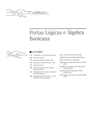 5 capítulo 03   portas lógicas e álgebra booleana