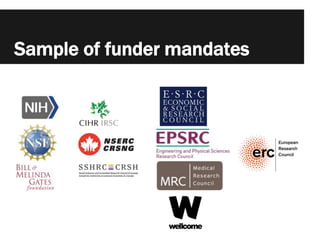 Sample of funder mandates
 