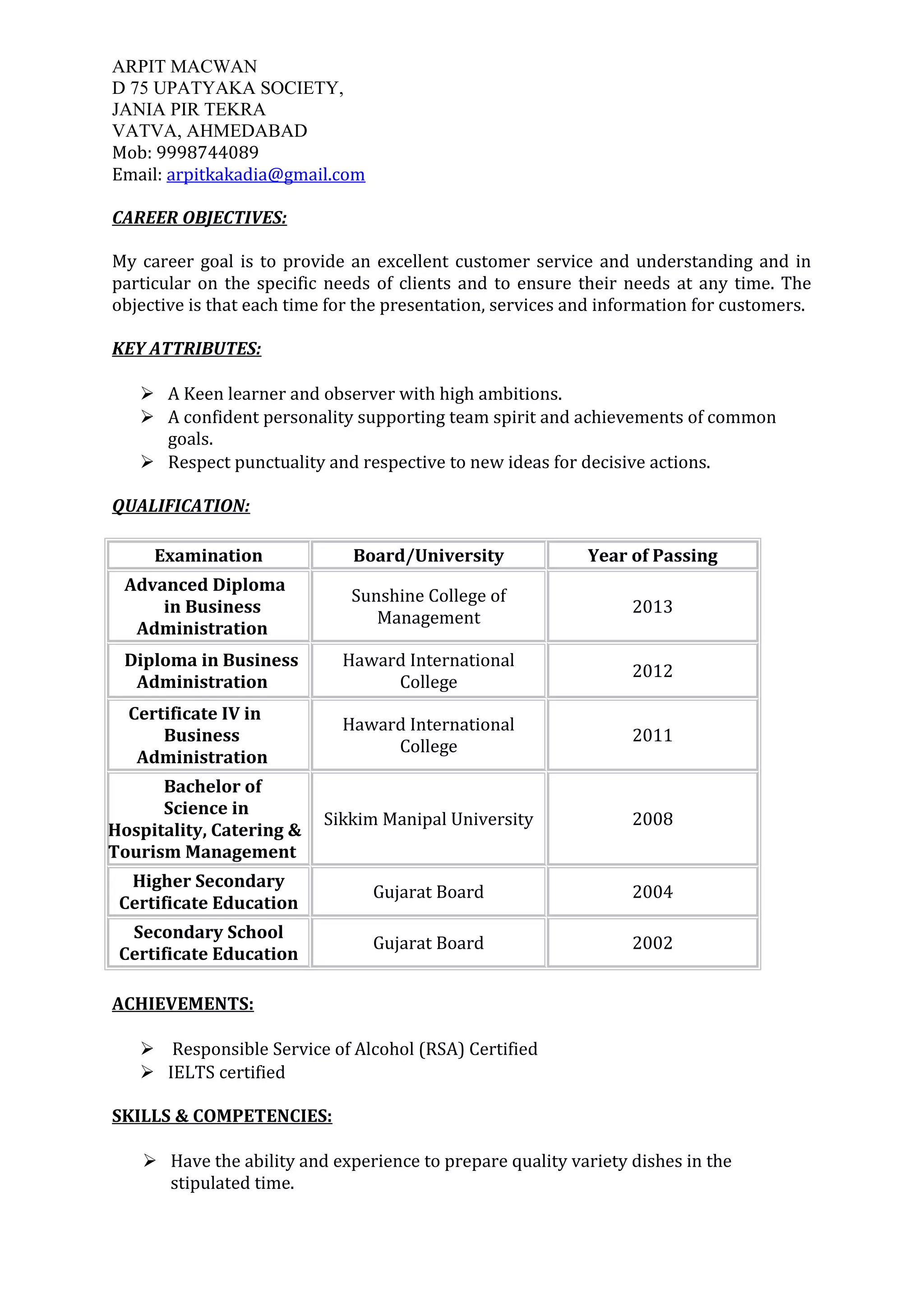 Arpit_CV | PDF