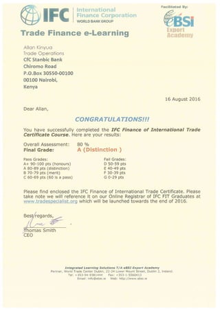 IFC certificate