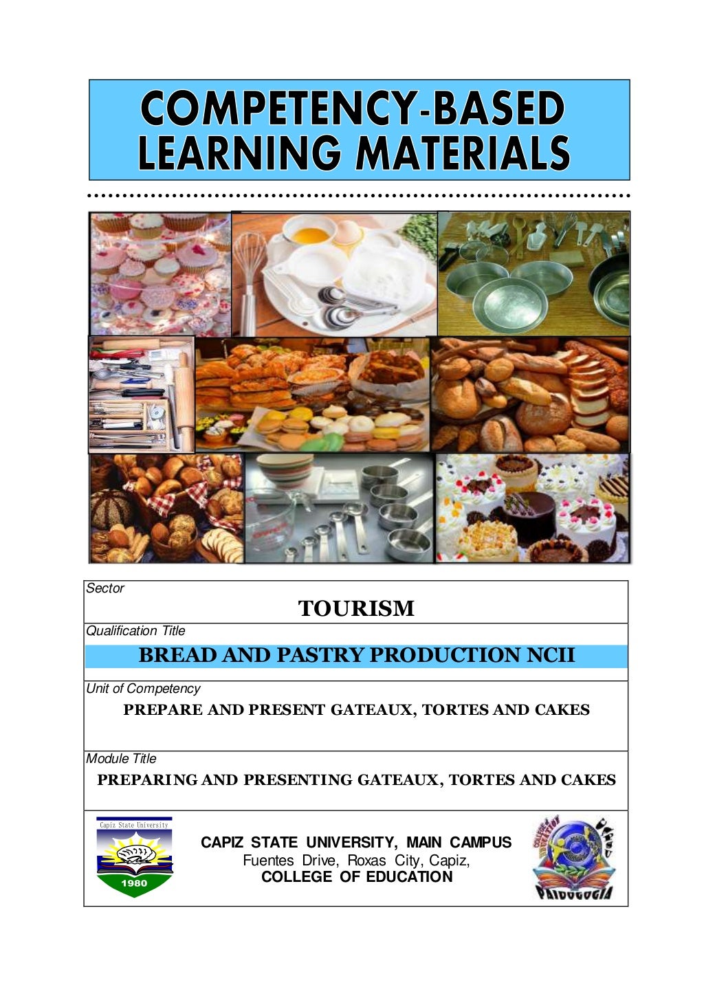 Competency Based Learning Materials Bread and pastry production NC