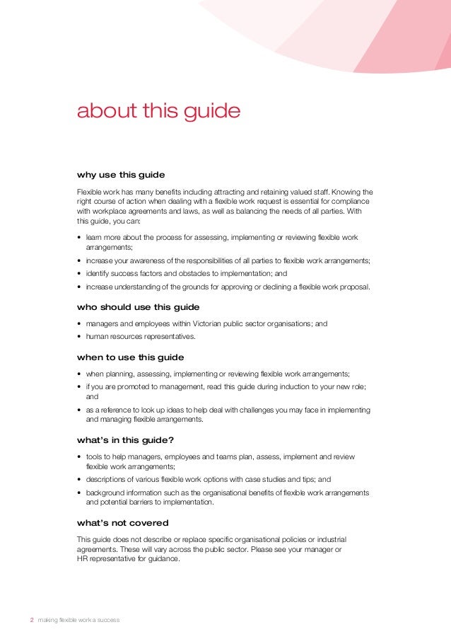 Making Flexible Work A Success Ssa Release Dec 2011 Making Flexible Work A Success Ssa Release Dec 2011