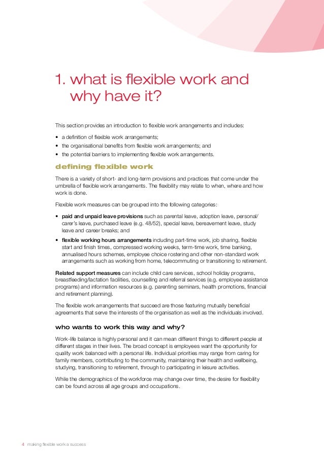 Making Flexible Work A Success Ssa Release Dec 2011