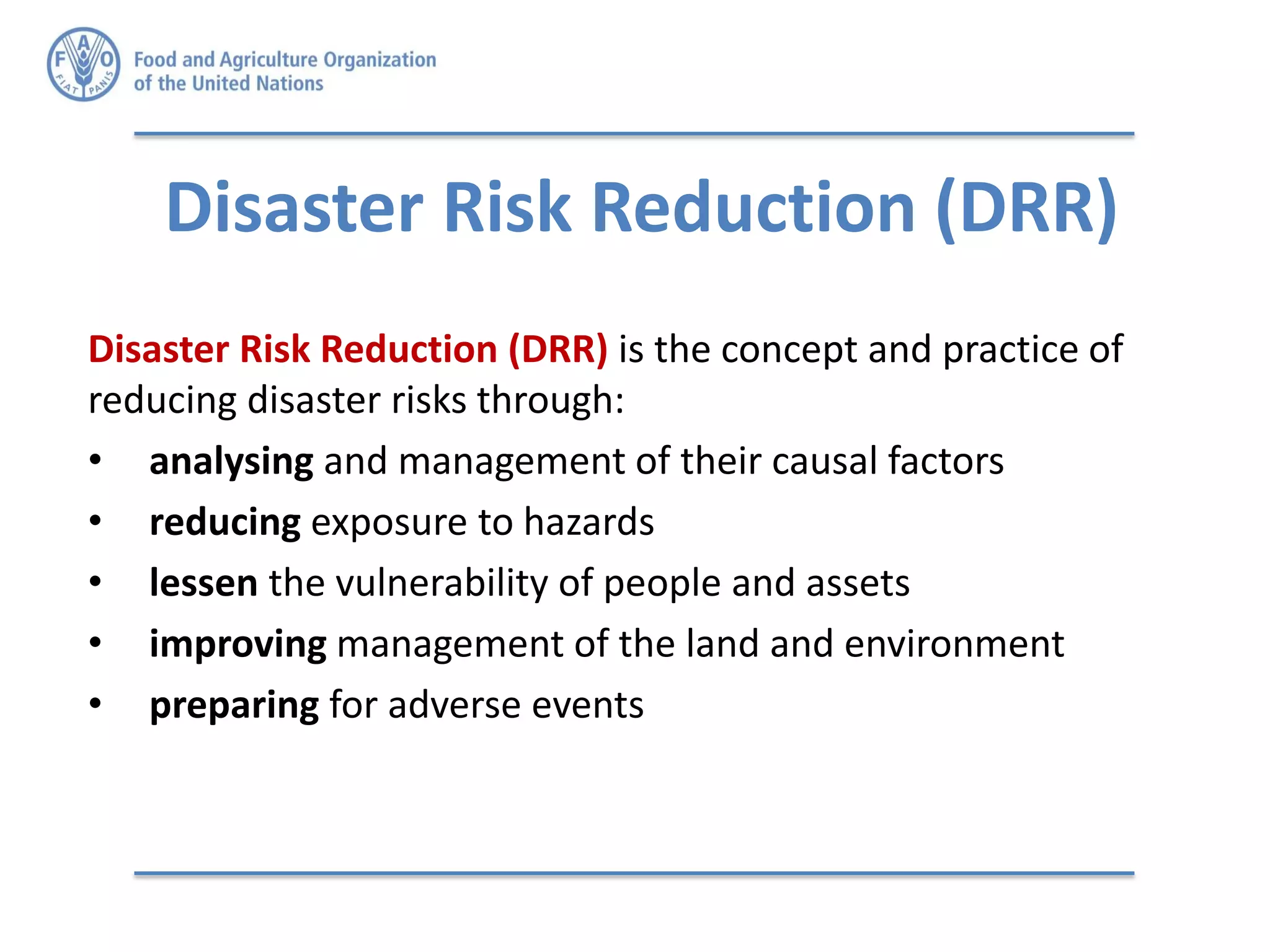 Disaster Risk Reduction (DRR) and Climate Change Adaptation (CCA) | PPT