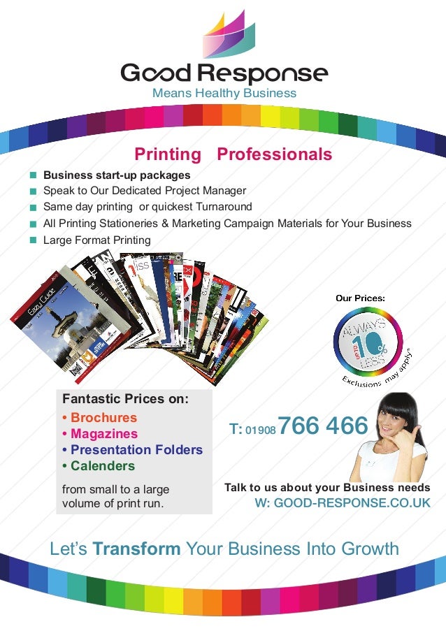 a4 size good response flyer