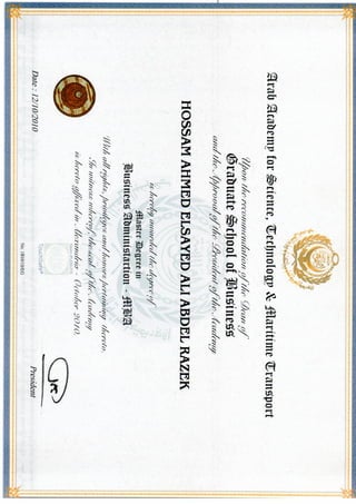 MBA-Marketing Certification
