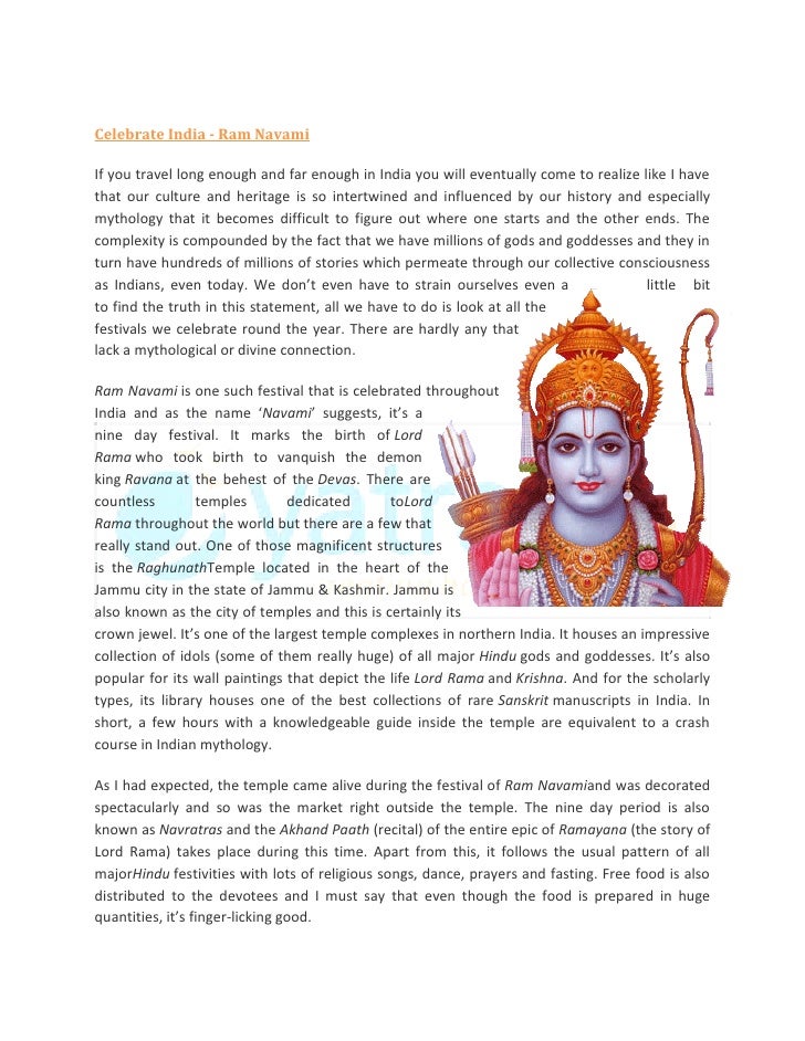 Short essay on ram navami in hindi picture