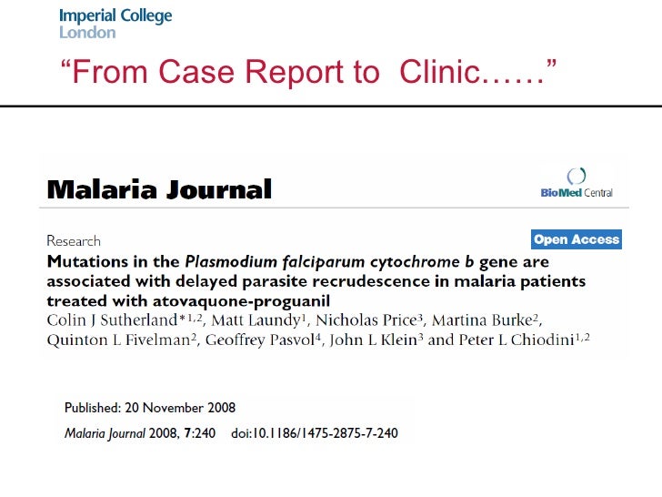 Case Reports, Infectious Diseases and the Developing World Geoffrey…