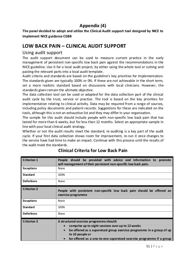 Low Back Pain Clinical Practice Guideline