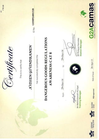 CERTIFICATES g2a