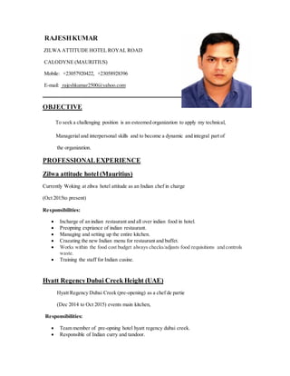 Rajesh cv | DOCX