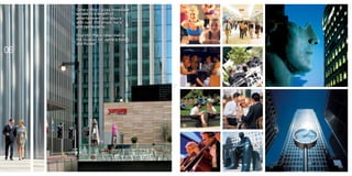 06
Canary Wharf gives immediate
access to a wealth of
entertainment and leisure
with over 200 shops, bars
and restaurants.
Churchill Place retail mall is
the location for Jamie's Italian
and Rocket.
Contents
03 Location
06 Amenities
10 The building
14 Schedule of areas
15 Accommodation
20 Space planning
26 Specification
28 Access
30 Offer
32 Contact
 