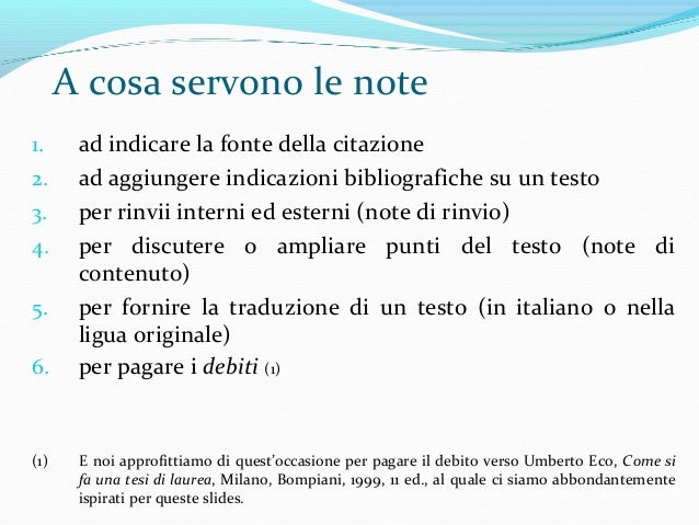 Citazione dei documenti e bibliografia nella tesi di
