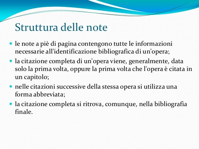 La bibliografia e la citazione dei documenti nella tesi di Laurea In