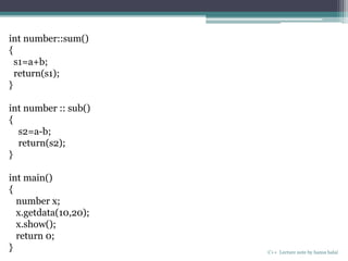 classes and objects in C++ | PPT
