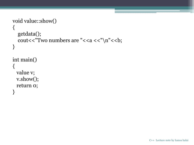 classes and objects in C++