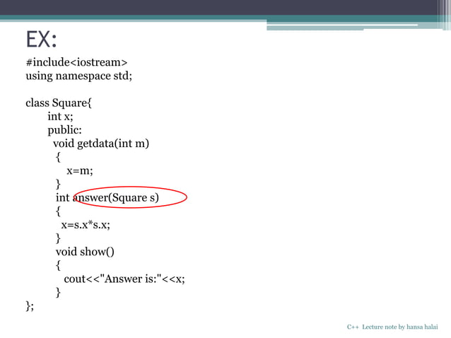 classes and objects in C++