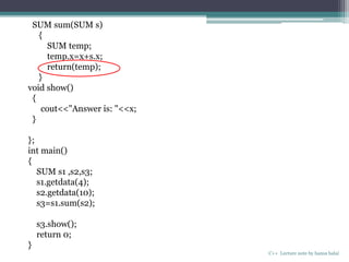 classes and objects in C++ | PPT