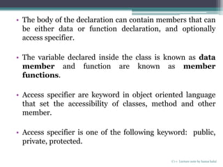 classes and objects in C++ | PPT