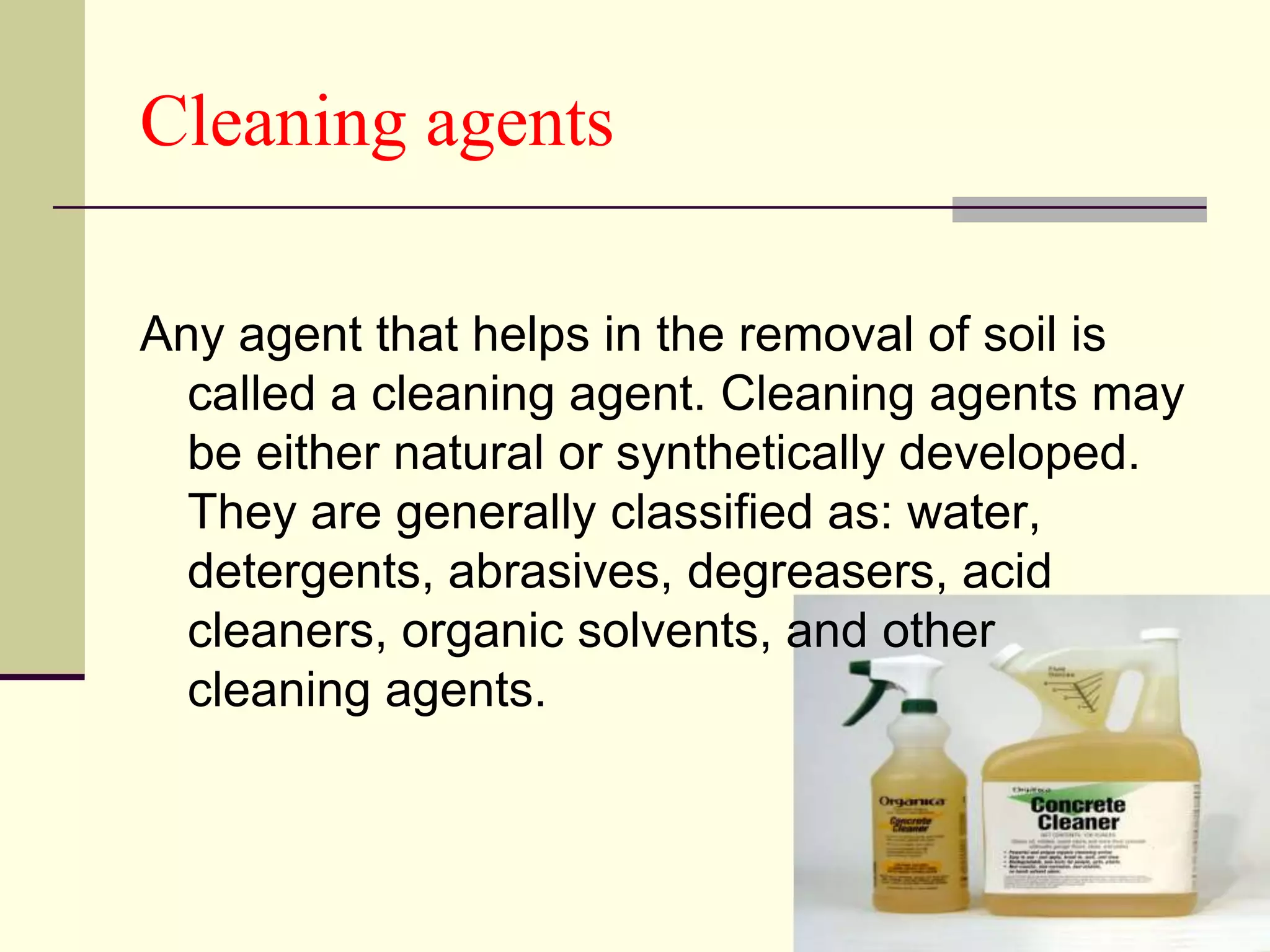 5 cleaning agents
