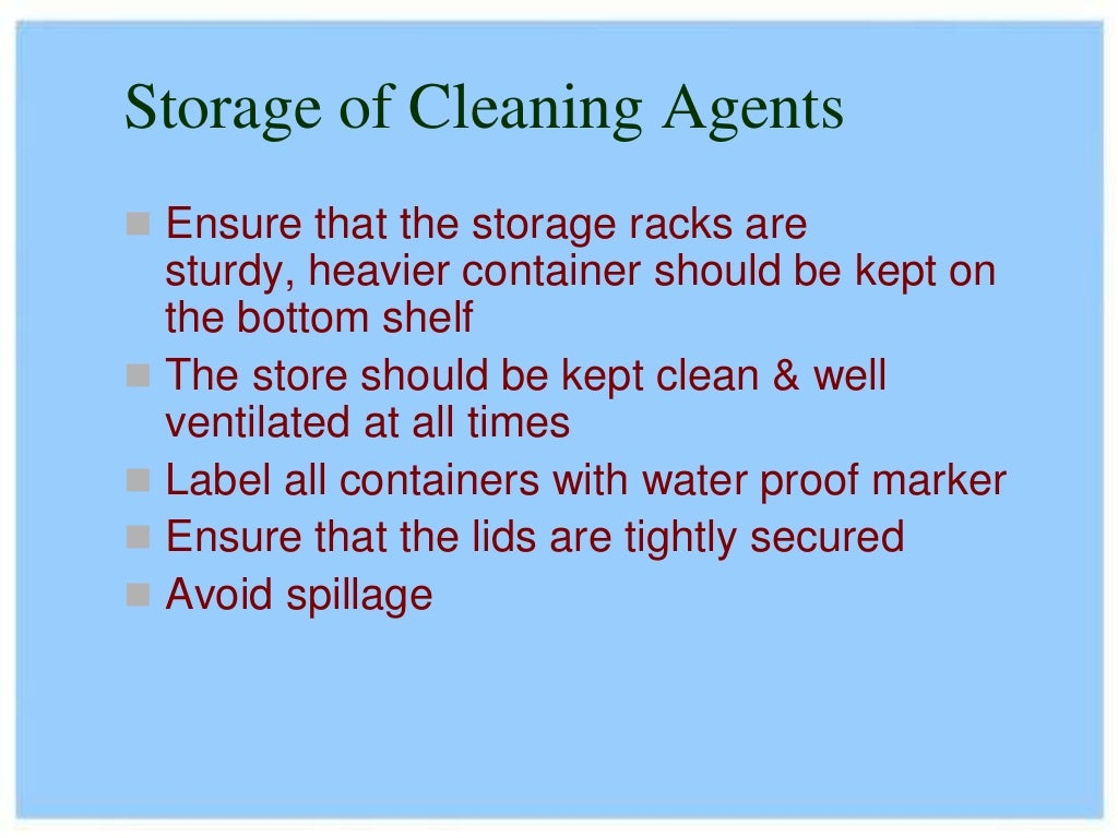 5 cleaning agents