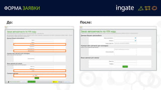 ФОРМА ЗАЯВКИ
До: После:
 