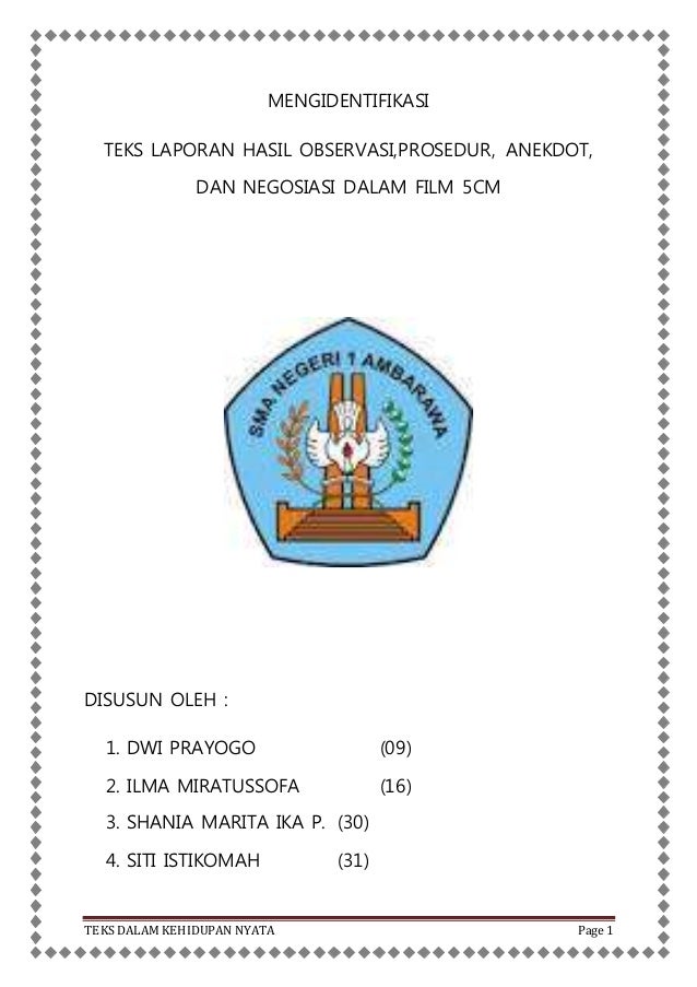 Mengidentifikasi Teks Dalam Film 5cm