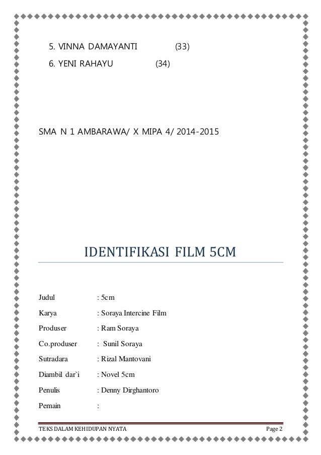 Mengidentifikasi teks dalam film 5cm
