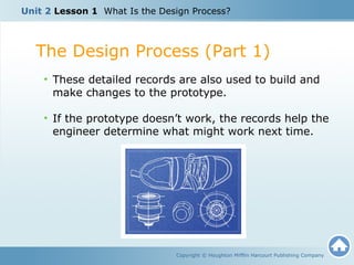 Unit 2: The engineering process; Lesson 1: What is the design process ...
