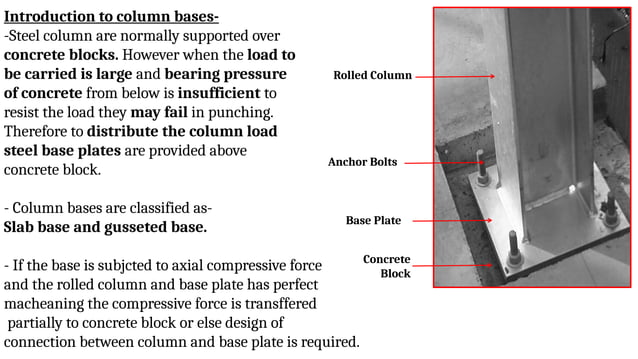 5_Column bases,Introduction,Difeerance between slab base and Gusseted ...