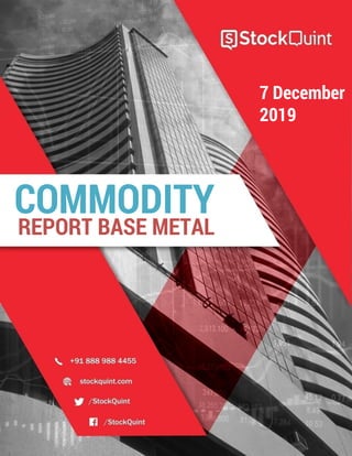 COMMODITY
REPORT BASE METAL
7 December
2019
 