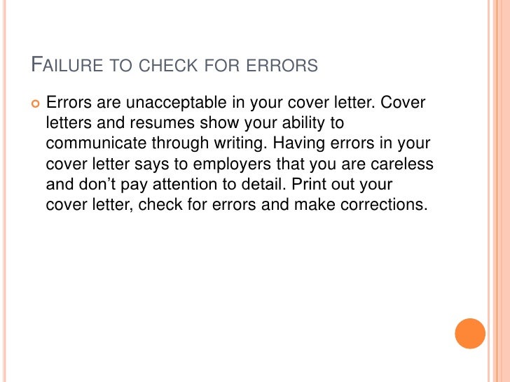 5 Common Cover Letter Mistakes