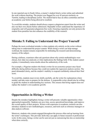 5 Common Mistakes Students Make When They Hire a Writer for Projects.docx