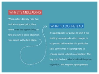 WHY IT’S MISLEADING 
WHAT TO DO INSTEAD 
 