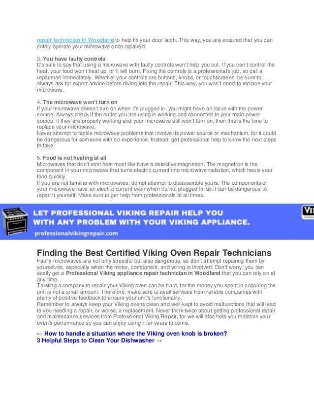 5 common viking microwave problems and how to fix them
