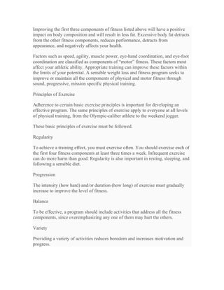 5 components of physical fitness | PDF