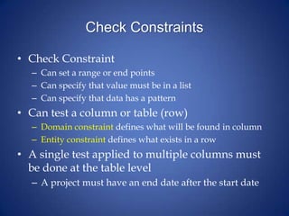 SQL Constraints | PPT